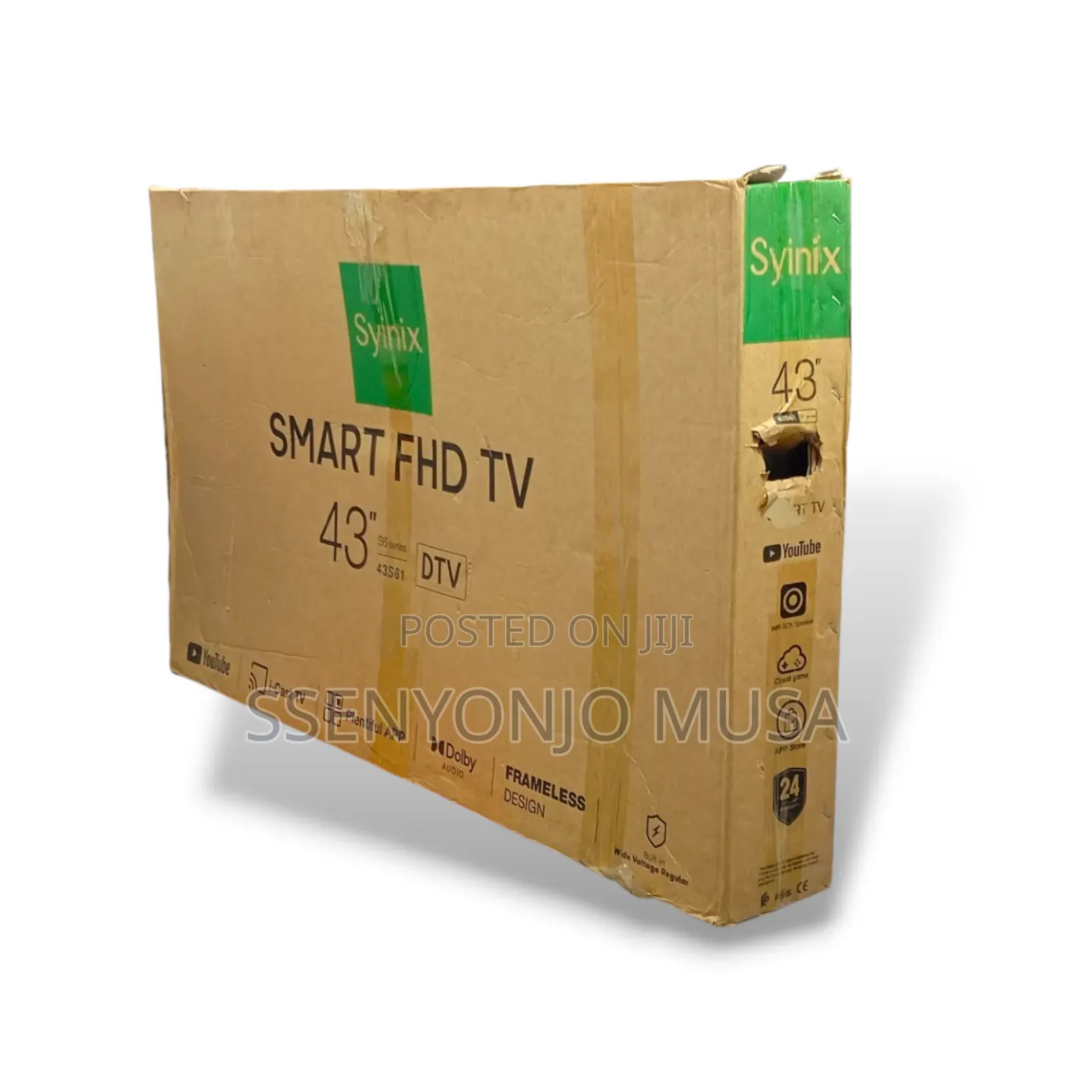 Syinix 43 Inch Frameless Android Smarttv| Free-to-Airdecoder