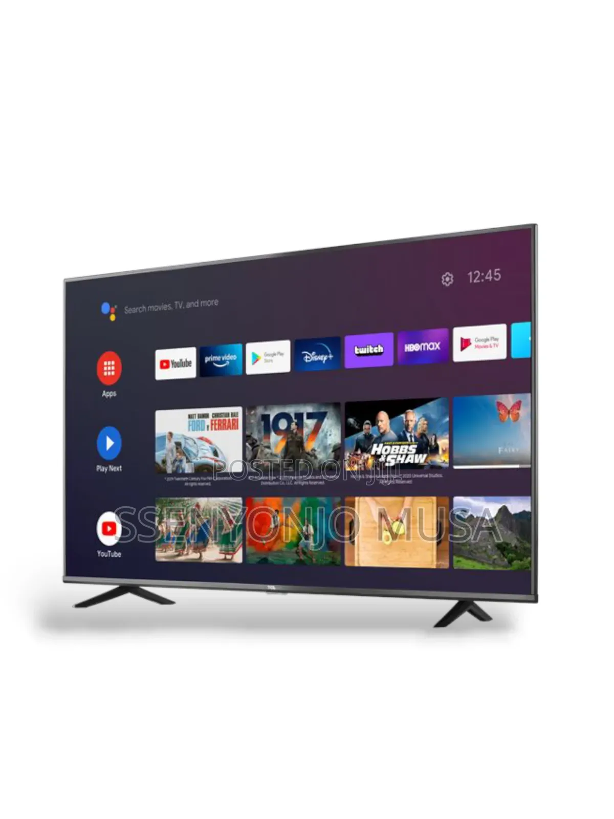 Syinix 43 Inch Frameless Android Smarttv| Free-to-Airdecoder