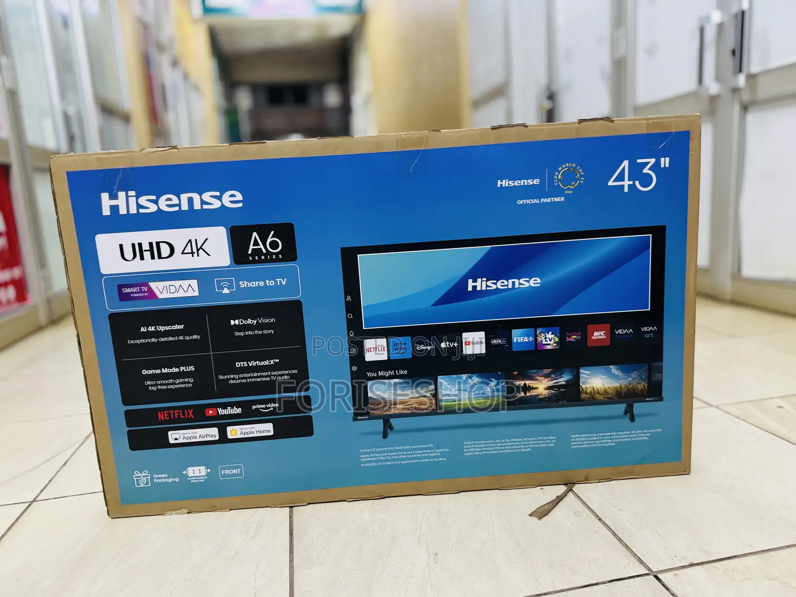 Hisense 43 Smart Vidaa Uhd Frameless Bluetooth Original