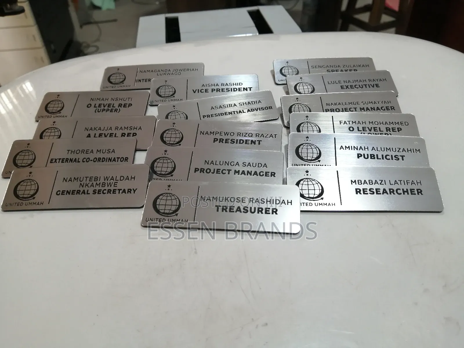Nametags.Gold Silver
