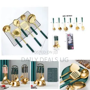 7 Pc Kitchen Tool Cooking Utensils Serving Spoons Cutlery Set -Color