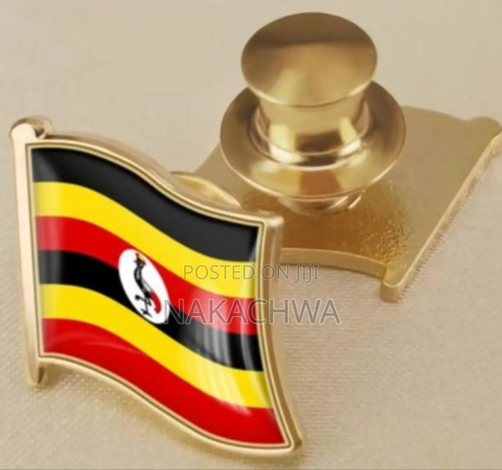6pices of Uganda Flage Lapel