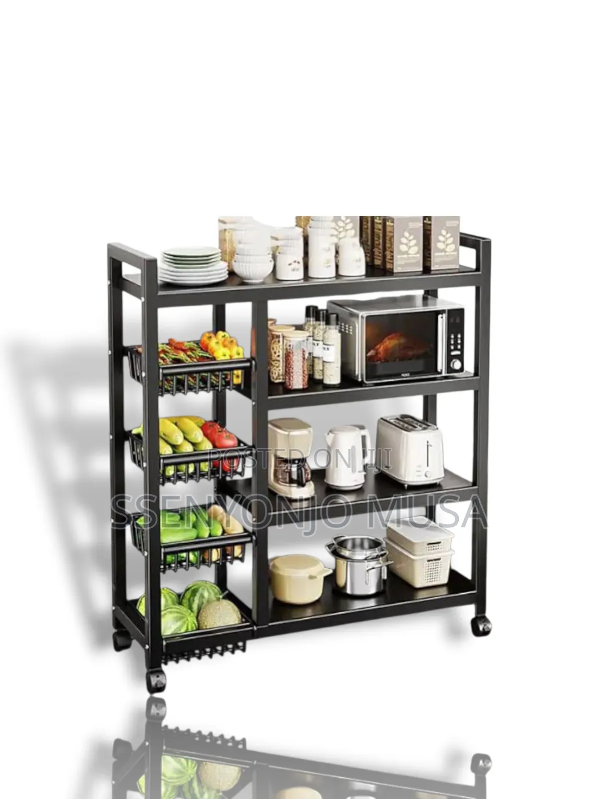 4-tier Kitchen Storage Rack - Microwave Oven Rack With Wire-