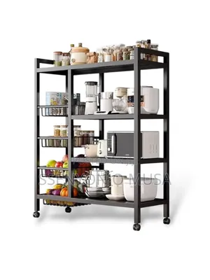 4-tier Kitchen Storage Rack - Microwave Oven Rack With Wire-