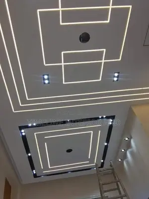 Modern Gypsum Ceiling With Led Strip Lights 