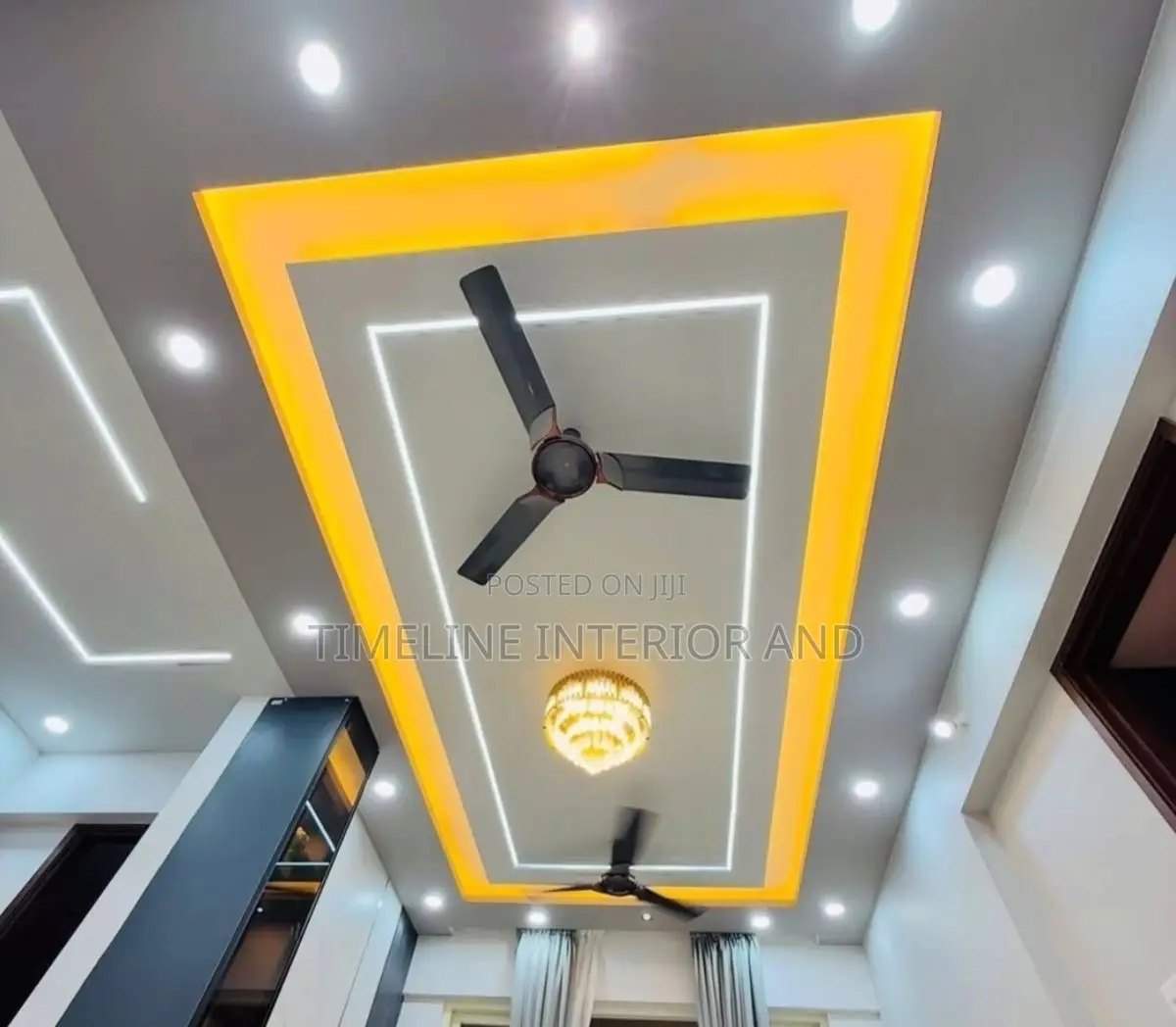 Classic Gypsum Ceiling With Led Lighting 