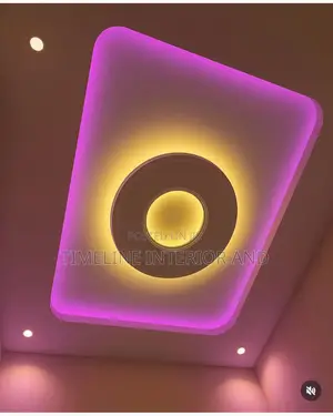 Modern RGB Gypsum Ceiling Design