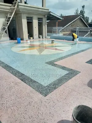 Elegant Outdoor Terrazzo Flooring With Star Design – Durable .