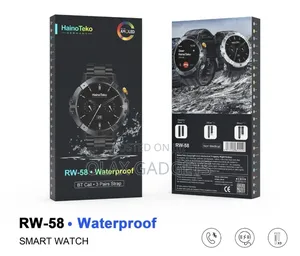 Hainoteko Rw58 Round Smart Watch Scratch Resistent With 3 Set Strap