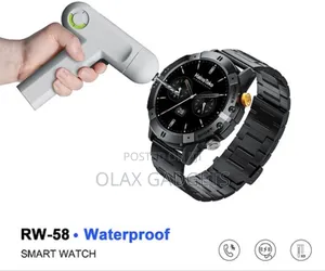 Hainoteko Rw58 Round Smart Watch Scratch Resistent With 3 Set Strap