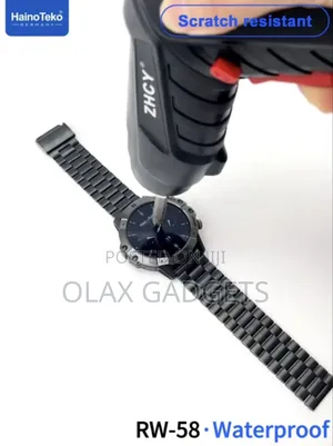 Hainoteko Rw58 Round Smart Watch Scratch Resistent With 3 Set Strap