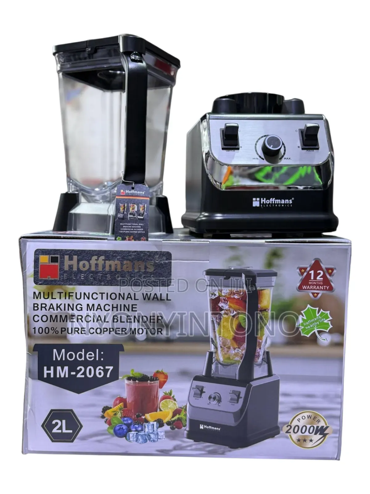 Hoffmans 2liters Heavy-Duty Commercial Blender Hm-2067