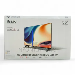SPJ 55" Smart Flameless Uhd Tv With Inbuilt Free to Air Decoder