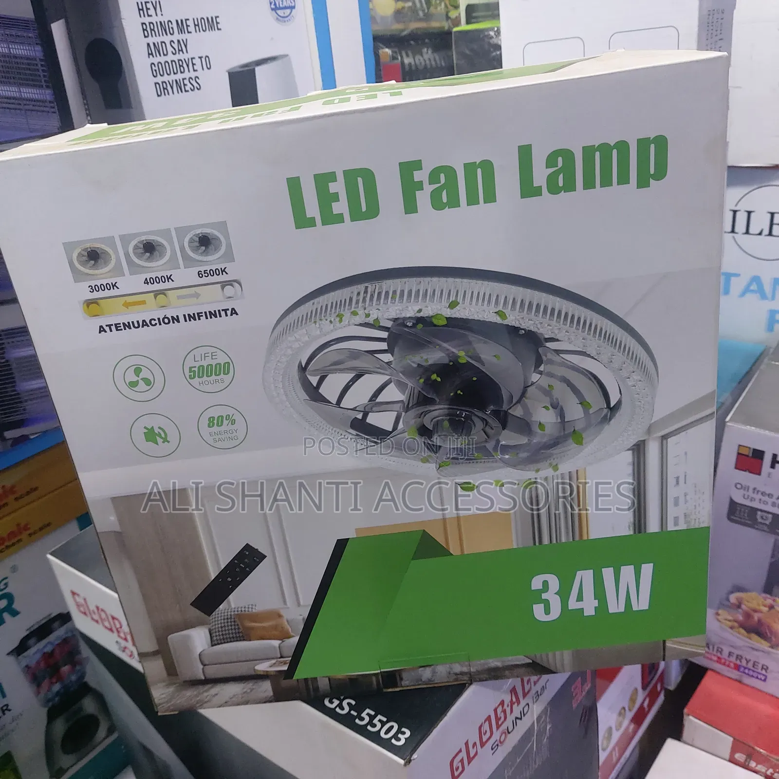 Led Fan Lamp 34w