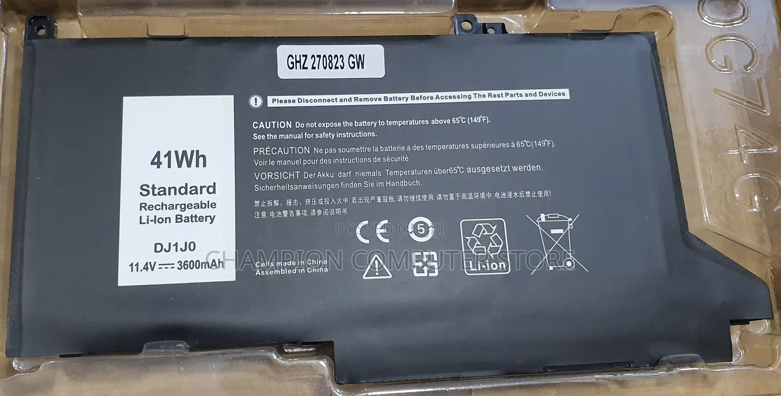 Dell Dj1j0 Latitude 12 E7480 E7490 E7280 E7290 E7380 E7390 Series