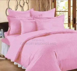 10 Peice Plain Pink Bedcover