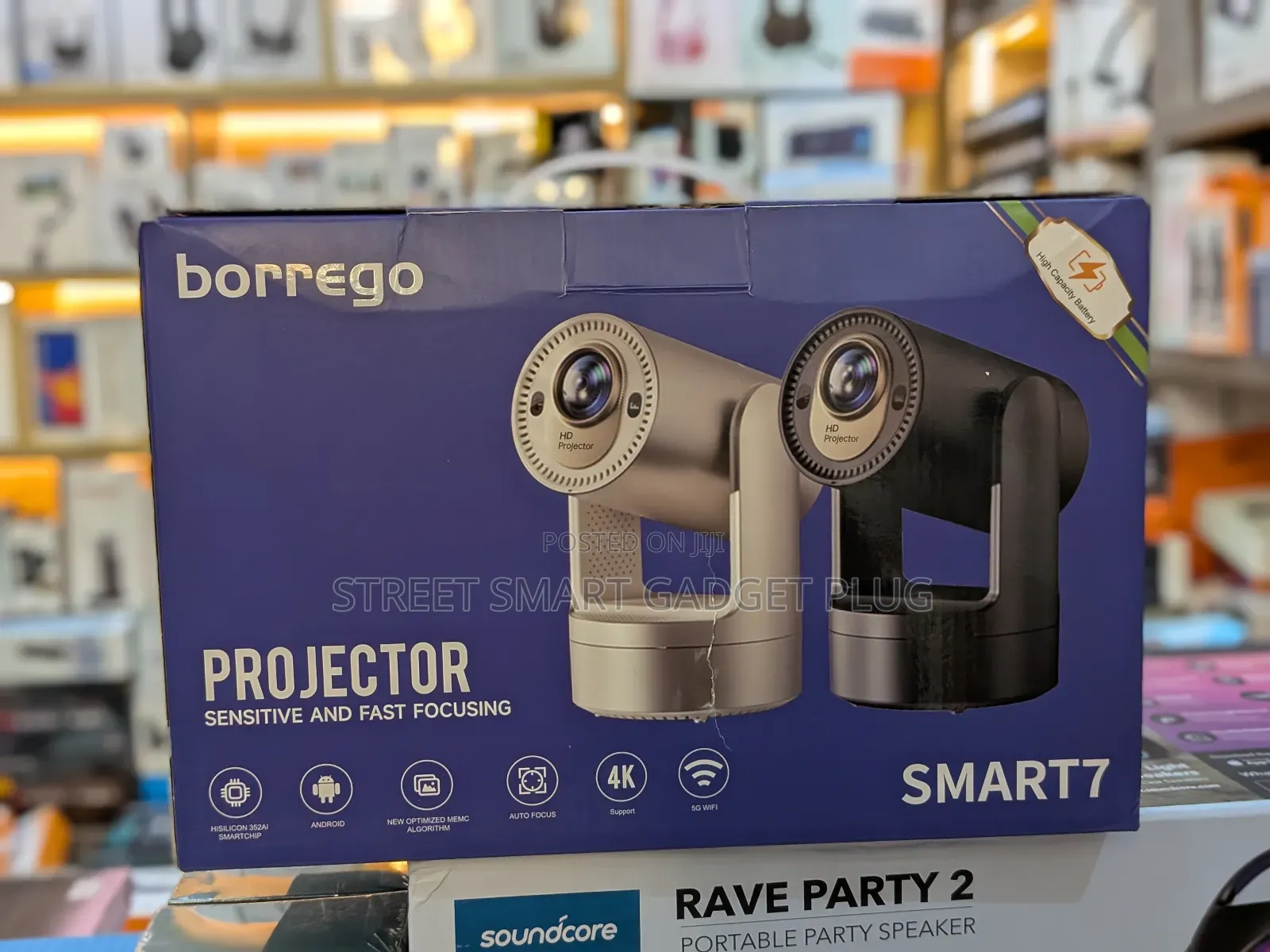 Borrego Smart 7 Rechargeable Projector