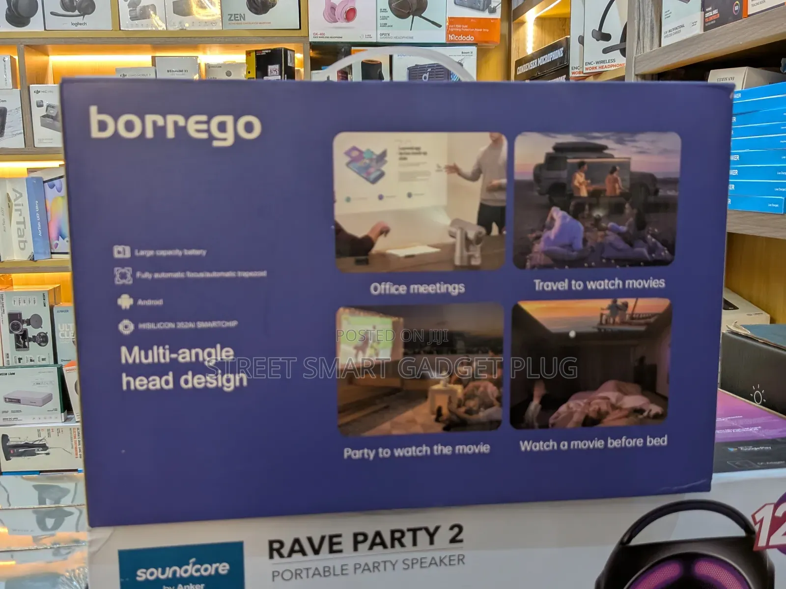 Borrego Smart 7 Rechargeable Projector