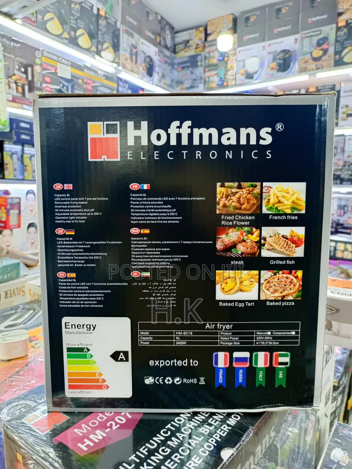 6l Hoffmans Hm-6018 Air Fryer.