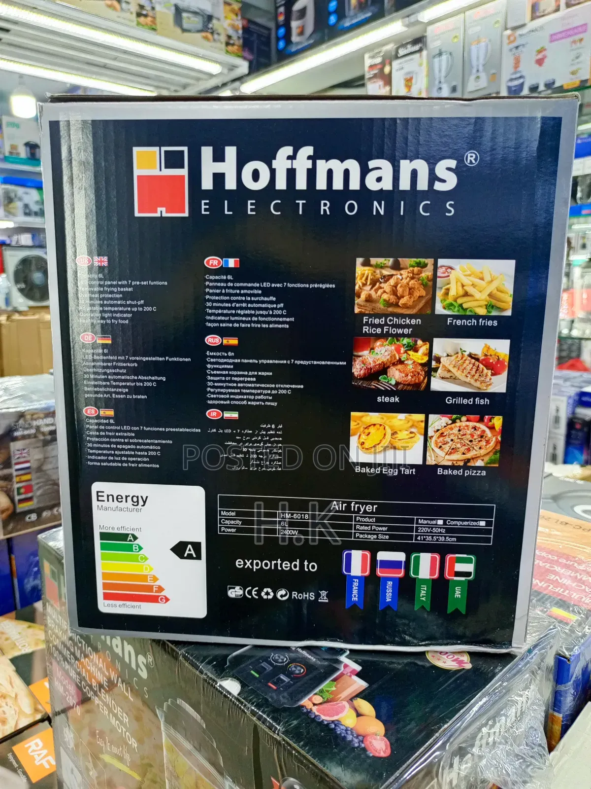 6l Hoffmans Hm-6018 Air Fryer.