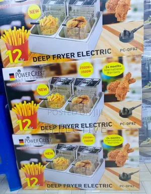 Power Crest Electronics 12-Liter Double Electric Deep Fryer
