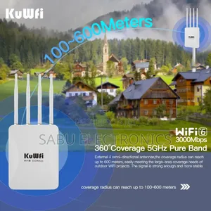 Kuwfi Wifi 6 Outdoor Access Point 3000mbps | 600m Coverage 2.4 +5ghz