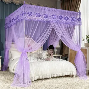 Vip Mosquito Nets With Stands.6*6 ( Purple)