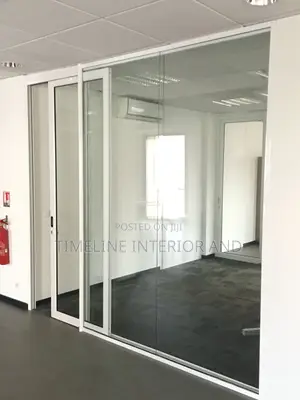 Aluminium Glass Office Partition Sliding Door – Elegant Modern