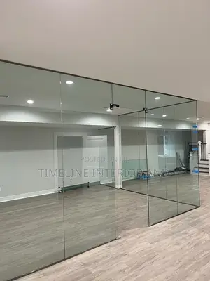 Frameless Frosted Glass Office Partition – Elegant Modern Design