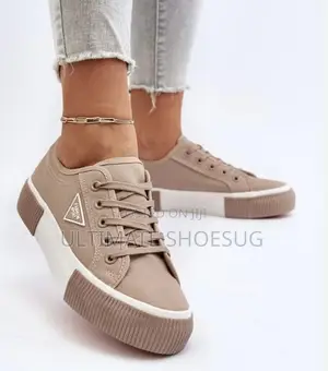 Ladies Fashion Rubber Sole Sneakers