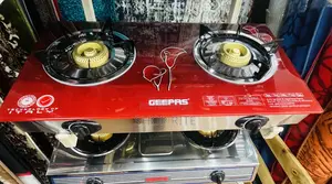 Geepas Red Glass Table Top Glass Bunners