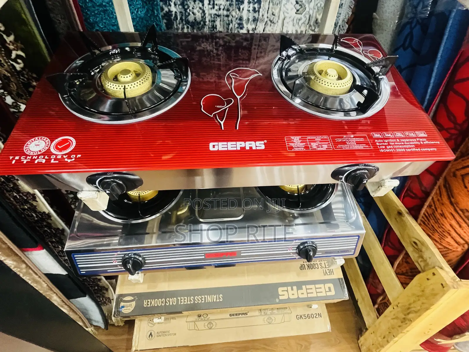Brand New Geepas Double Gas Ceramic Table Top Bunners