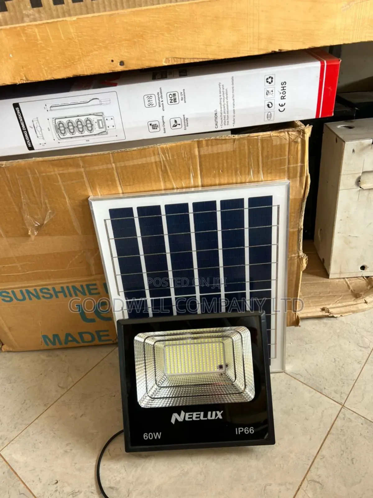 60w Solar Flood/Security Light Model9080