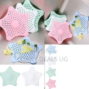 A Star-Shaped Silicone Sink Strainer, a Drain Hair Catcher