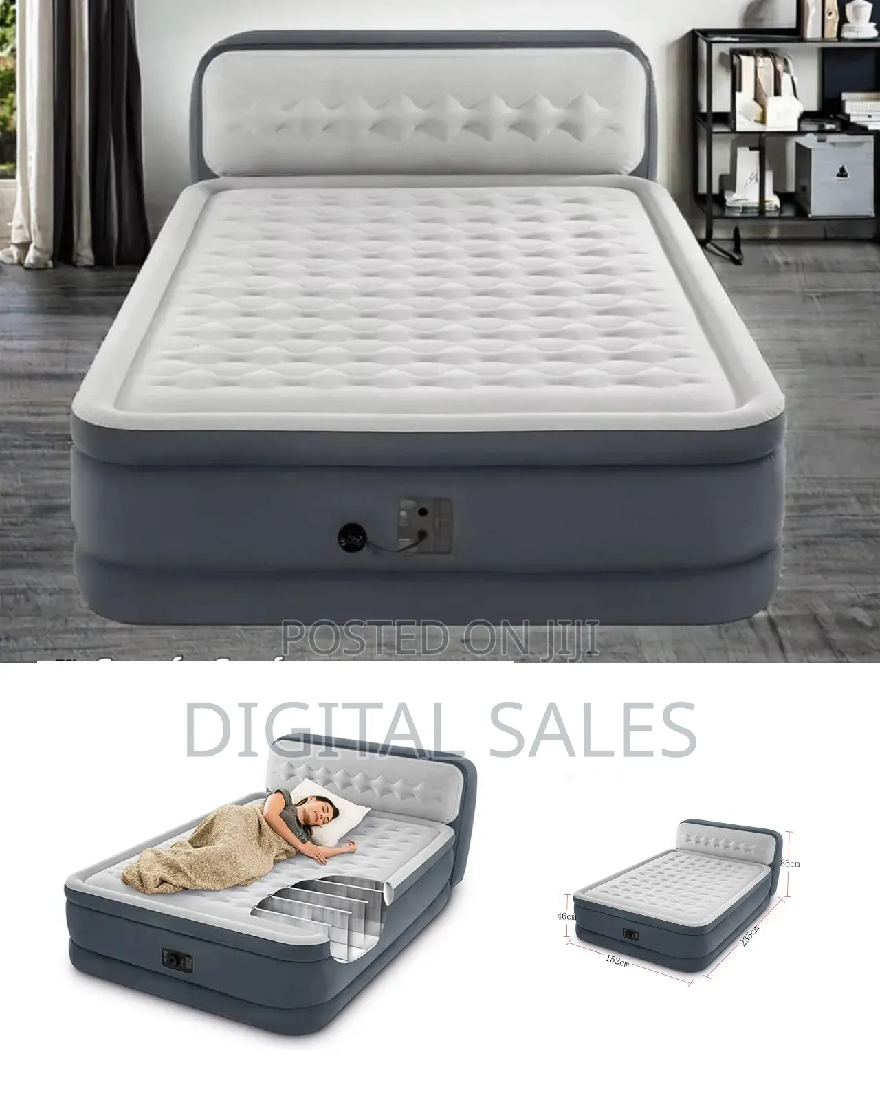 Executive Air Mattress With Bed .5*6*18iches