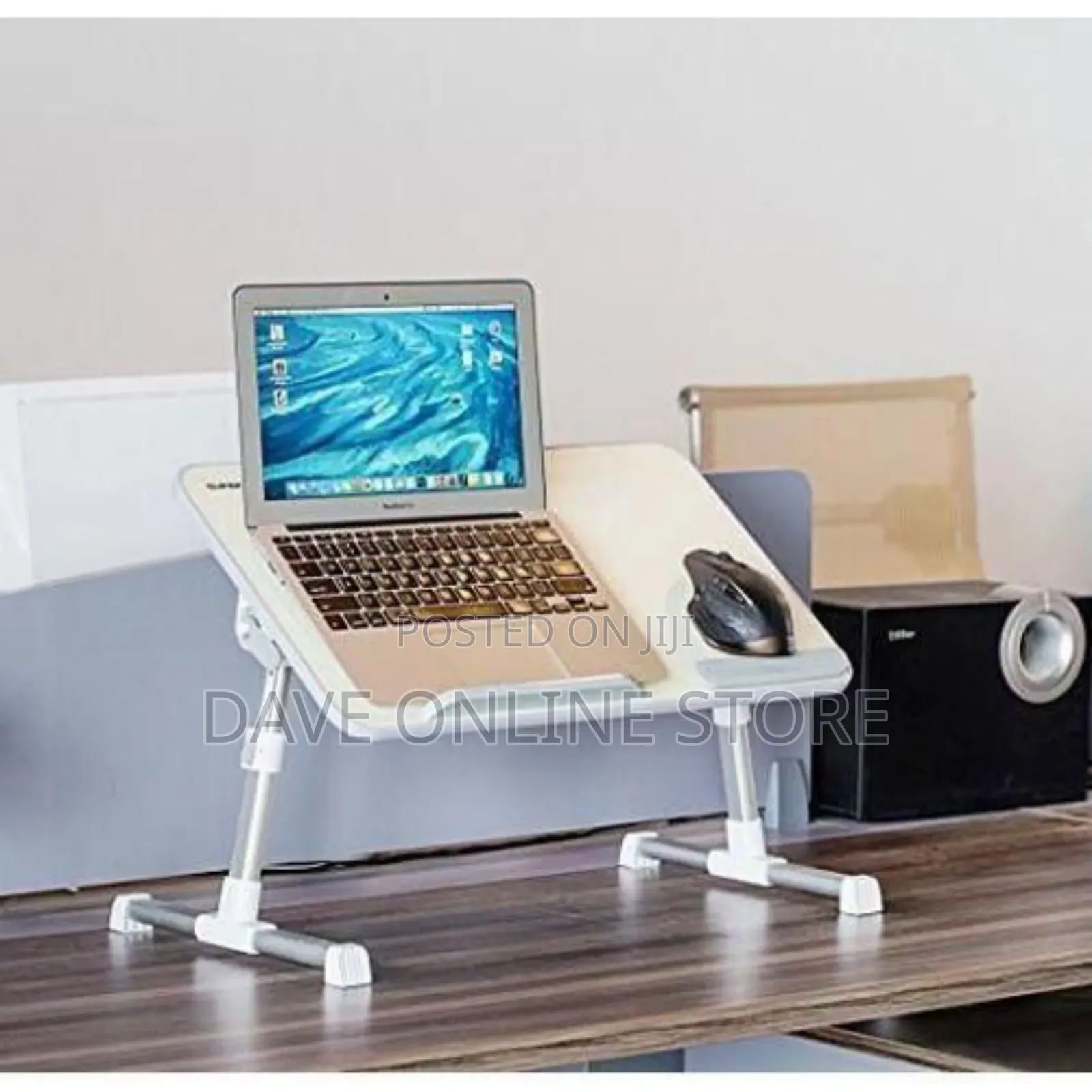 Adjustable Laptop Desk – Folding Table for Bed Couch, Height Control