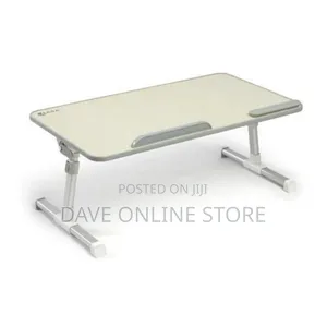 Adjustable Laptop Desk – Folding Table for Bed Couch, Height Control