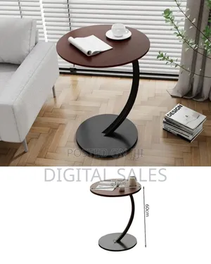 ,C Shaped End Table,Easy to Assemble Metal Frame Nightstand