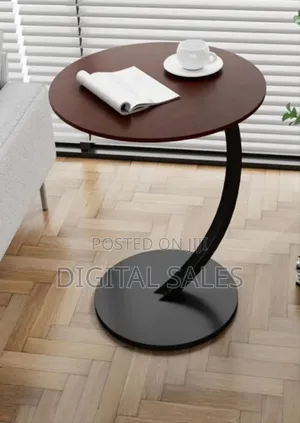 ,C Shaped End Table,Easy to Assemble Metal Frame Nightstand