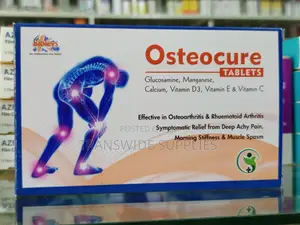 Osteocure 30 Tabs Glucosamine, Calcium, Vit D3, E C - For Arthritis
