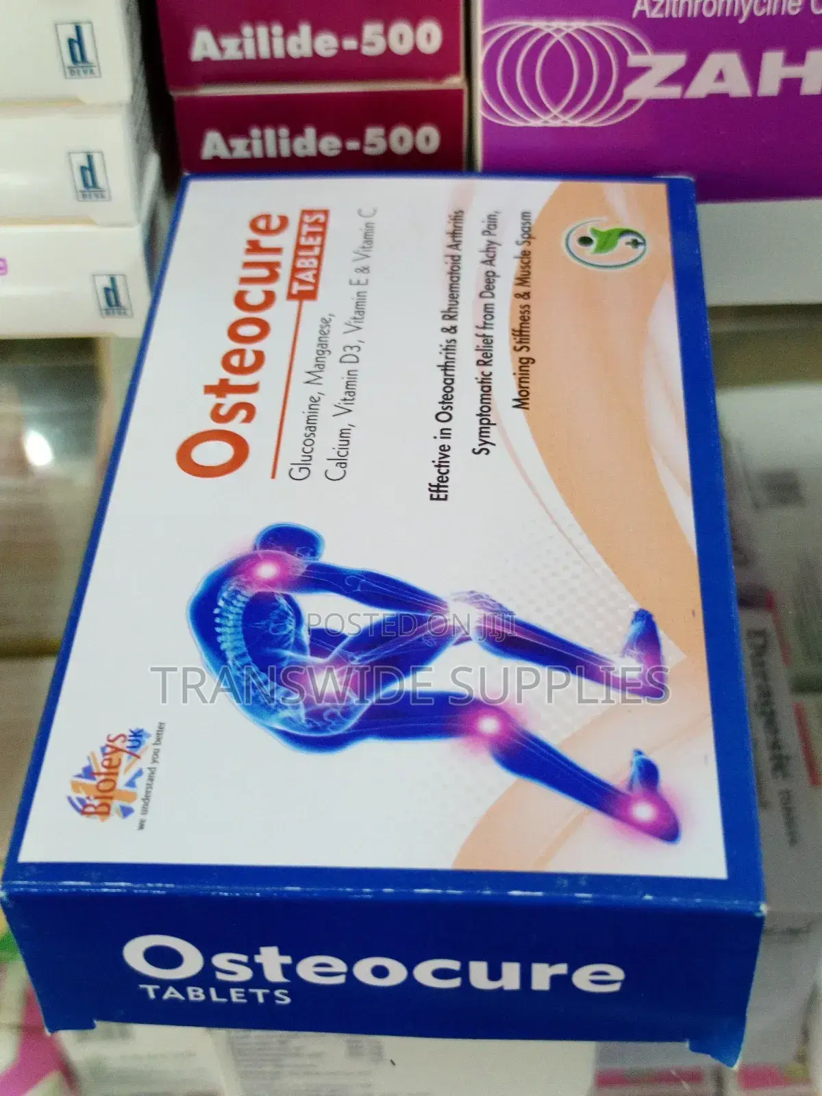 Osteocure 30 Tabs Glucosamine, Calcium, Vit D3, E C - For Arthritis