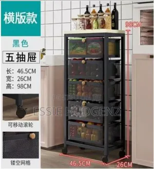 Kitchen Storage Rack(Black)