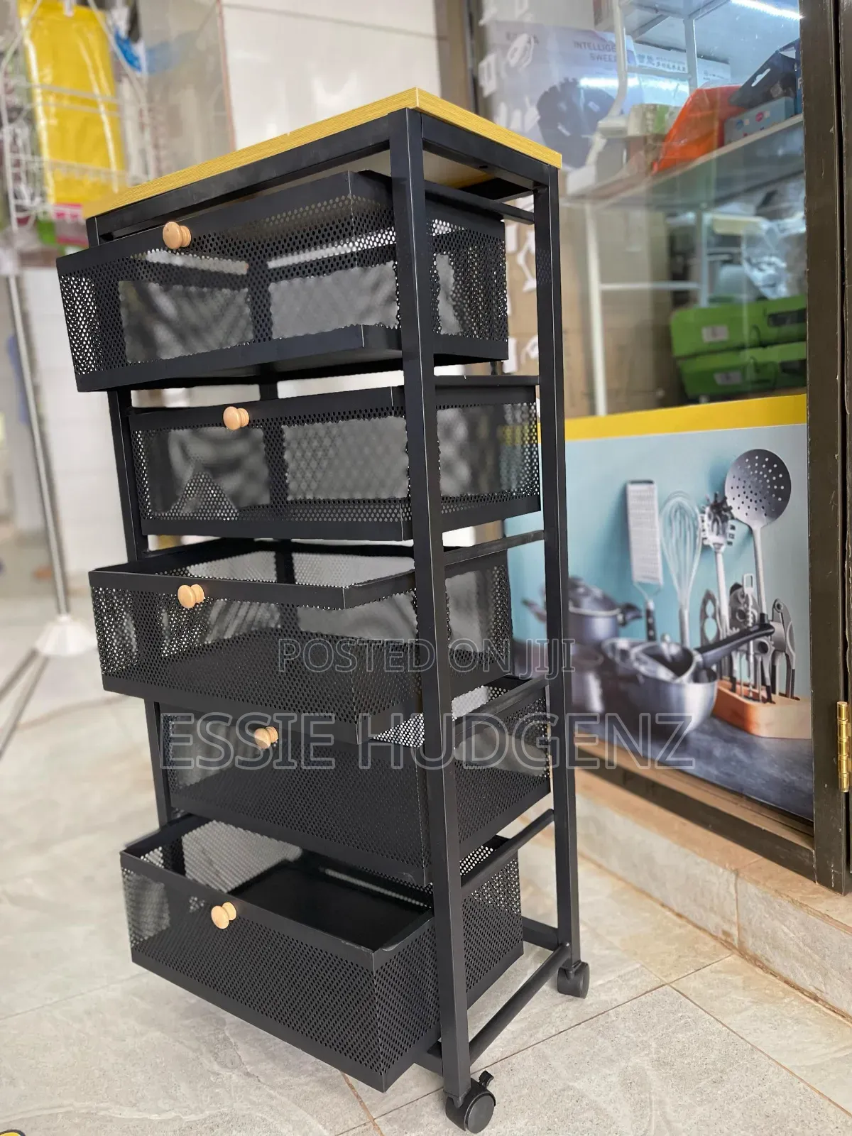 Kitchen Storage Rack(Black)