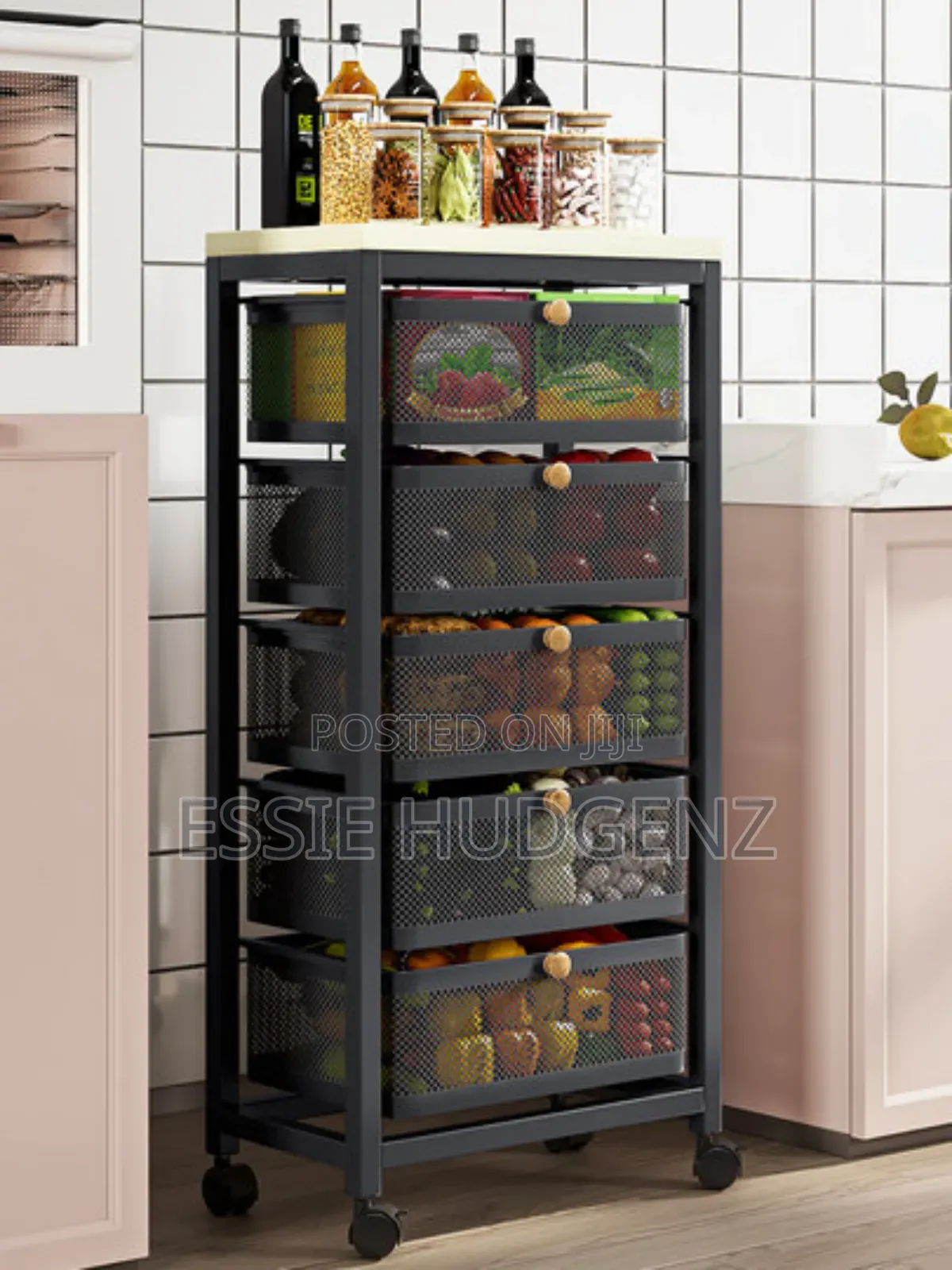 Kitchen Storage Rack(Black)