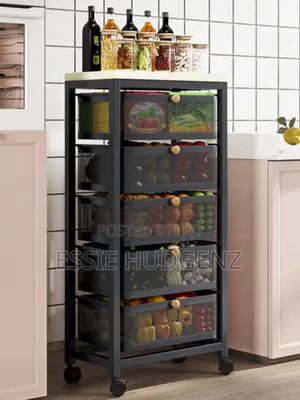 Kitchen Storage Rack(Black)