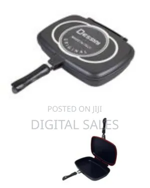 Dessini 40cm Non Stick Casting Double Sided Grill Pan Saucepan – Black