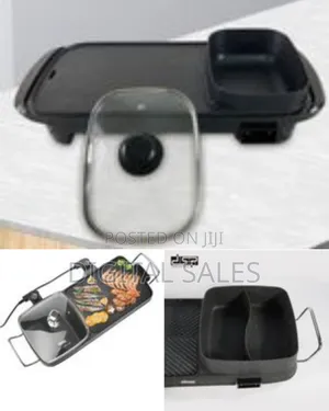 DSP 2-in-1 Electric Grill With Casserole- Black
