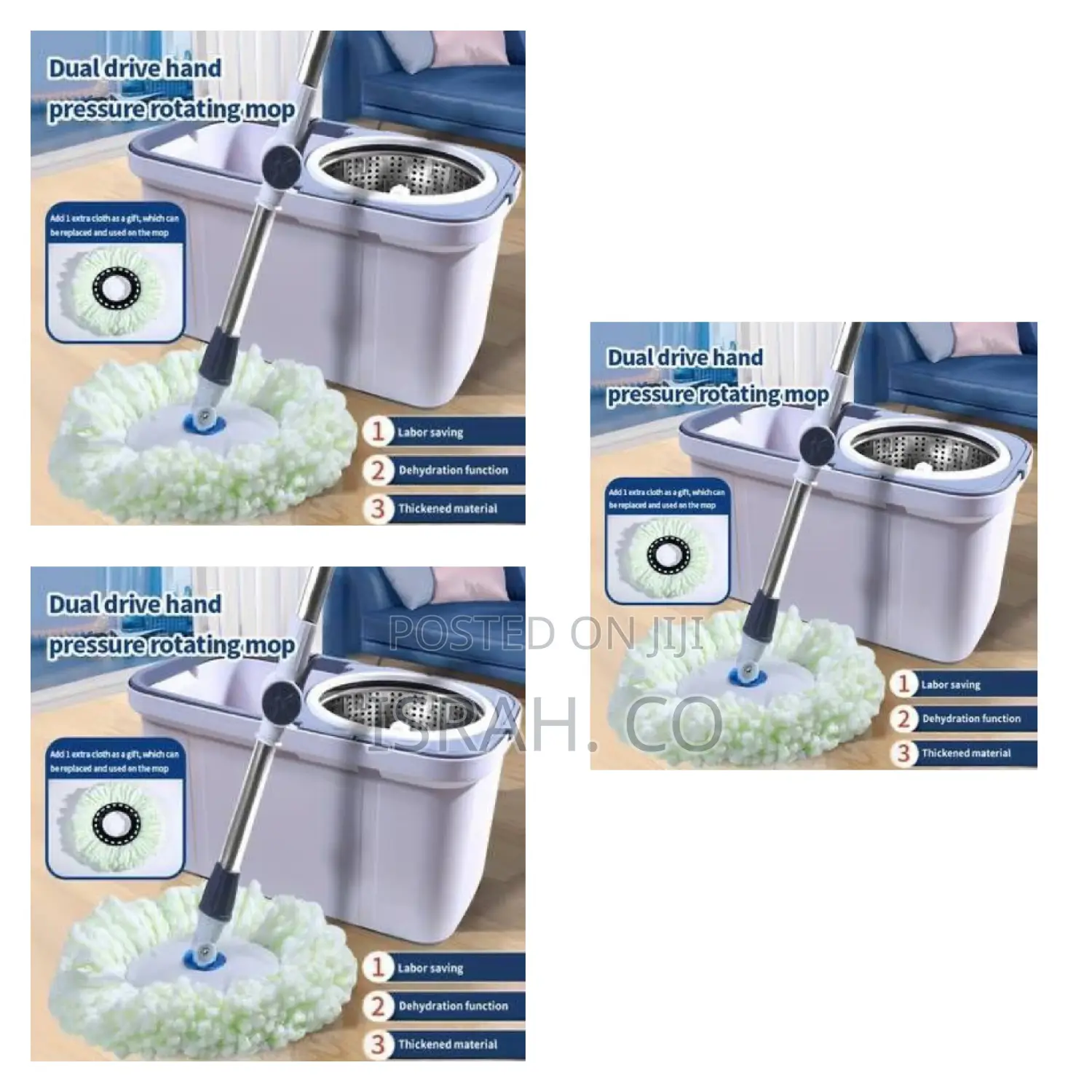 360° Rotating (Spin) Mop With Bucket