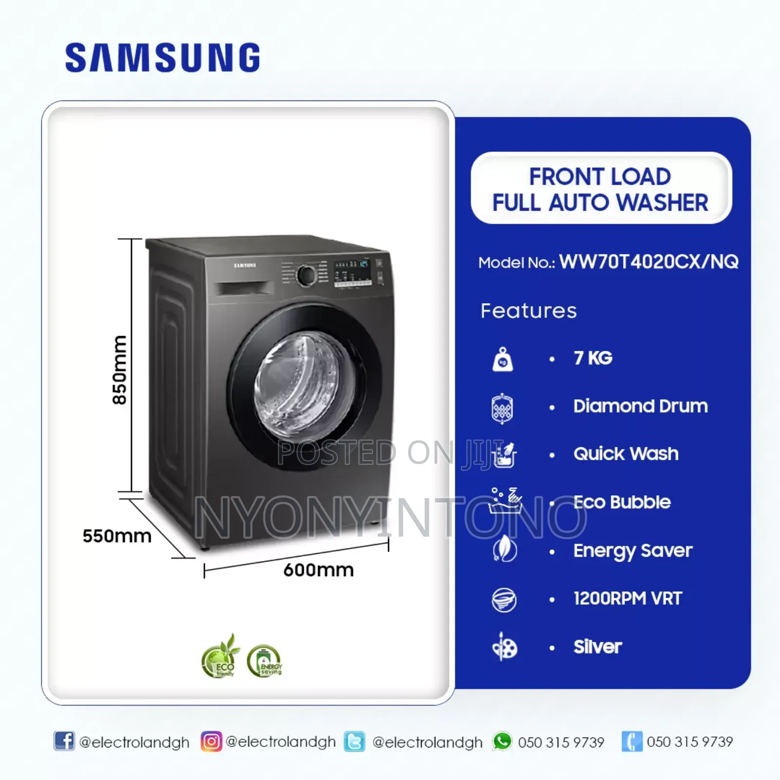 Samsung 7kg Fully Automatic Front Loader Washing Machine