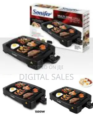 Sonifer Multi Portion Grill Powerful Electric BBQ Grill Cooker
